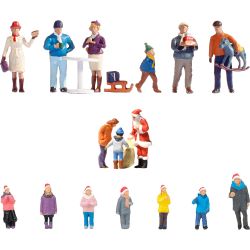 151648 Kinderweihnachtschor + 99600 Weihnachtsmann + 15926 Markt 6 Fig + Zubehör