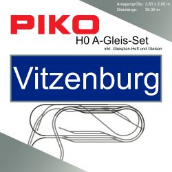 Piko A-Gleis Vitzenburg ohne Schattenbahnhof Modellbahnanlage Gleisplan Set