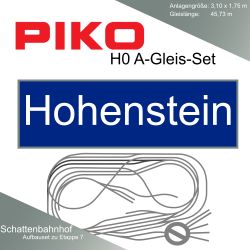 Piko A-Gleis Hohenstein (Schattenbahnhof zu Etappe 7) Modellbahnanlage Gleisplan
