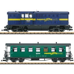 LGB 26451 G Diesellok L45H-083, SDG + 36363 Bistrowagen