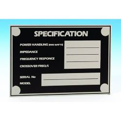 Typenschild Englisch selbstklebend