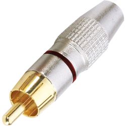 Cinch Stecker pro-Alu rot
