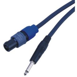 KORN Kabel 2x2,5 mm²/5m Neutrik Speaker- Klinke grau