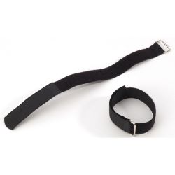 Kabelbinder Klettband mit Oese 16 x 1,6 cm Schw.