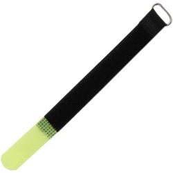 Adam Hall Kabelbinder Klettband mit Oese 16x1,6 cm gelb