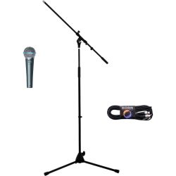 Shure Beta 58 A + Mikrokabel 10m + Mikrofonstativ