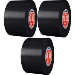 tesa 4163 Klebeband Tanzbodenband 50mm schwarz 33m | 3er Pack