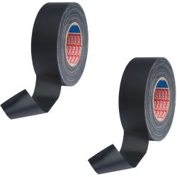 tesa Gaffer Tape ultramatt 50mm schwarz 50m - 2er Pack