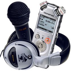 Olympus LS-11 PCM Recorder inkl.  Mikrofon und Kopfhörer