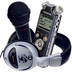 Olympus LS-5 PCM Recorder inkl.  Mikrofon und Kopfhörer