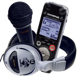 Olympus LS-3 PCM Recorder inkl.  Mikrofon und Kopfhörer