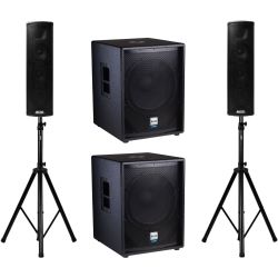 ALTO Trouper 2er Set + 2x Pro TS SUB 15 + Stative Set