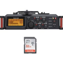 Tascam DR-70D Recorder + 32 GB SD HC Card