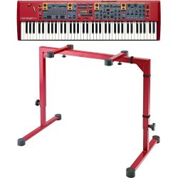Clavia Nord Stage 2 EX Compact + K&M 18810 MK2 Red Bundle