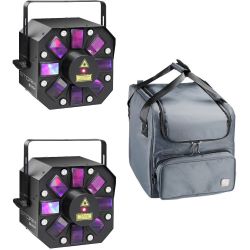 Cameo STORM - RGBAW LED Derby 2er Set + Tasche