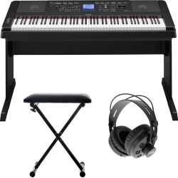 Yamaha DGX 660 B Piano inkl. Kopfhörer und Keyboardbank