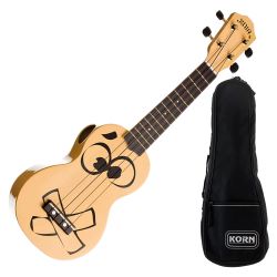 Noir by Baton Rouge Ukulele NU1S Smile :x + Bag Set
