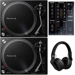 Pioneer PLX-500 K Doppelpack + DJM-350 + HDJ-700 DJ Set