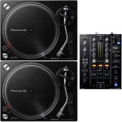 Pioneer DJ PLX-500 K Doppelpack + DJM-450 DJ Set