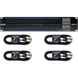 ALTO AEQ 231 Equalizer + 4er Set Kabel XLR/XLR