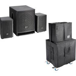 LD Systems Dave 10 G3 aktiv Anlage + Hüllen + Rollbrett Set