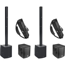 LD Systems Maui 28 G2 Schwarz Stereo plus Schutzhüllen Set
