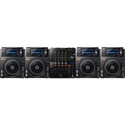 Pioneer DJ XDJ-1000 MK2 4er Set + Pioneer DJ DJM-750 MK2