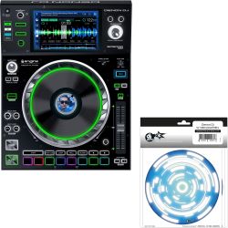 Denon DJ SC5000 PRIME +  JOGWHEEL CONSTRUCTOR BLUE Skin Modding Set