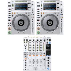 Pioneer CDJ-2000 NXS2 W Doppelpack + DJM-900 NXS2 W DJ Set