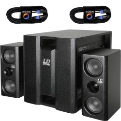 LD Systems Dave 8 XS System schwarz + Speakerkabel