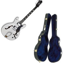 Hagstrom Viking Deluxe White E-Gitarre + Prestige Koffer SET