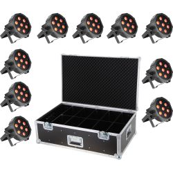 Cameo FLAT PAR CAN TRI 3Watt IR - 7x3W TRI Colour + Hardcase Set
