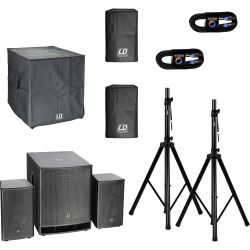 LD Systems Dave 18 G3 aktiv Anlage + Hüllen + Ständer + Kabel
