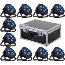 American DJ Mega HEX Par 10er Set + Hardcase Bundle