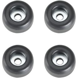 Gummifuß 25 x 11 mm, schwarz 4er Set