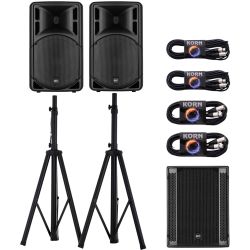 RCF SUB 705-AS II + 2x  ART 315 A MK IV + Stative + Kabel Set