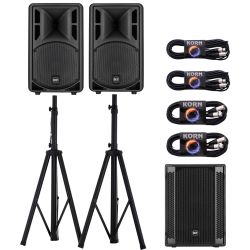 RCF SUB 702-AS II + 2x ART 310 A MK IV + Stative + Kabel Set