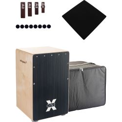 Schlagwerk CP160 X-One Hard Coal Stripes + Tasche + Sitzpad + MultiClap