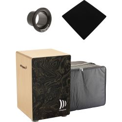 Schlagwerk CP4006 Cajon la Peru Night Burl + Tasche + Bass Tube