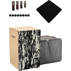 Schlagwerk CP4017 Cajon Black Eyes + Tasche + MultiClap