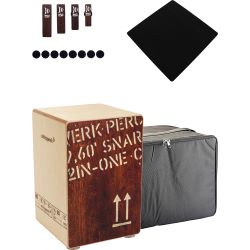 Schlagwerk CP403RED Cajon 2inOne Red M + Tasche + Sitzpad + MultiClap