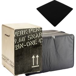 Schlagwerk CP403BLK Cajon 2 in One M BK+ Tasche + Sitzpad