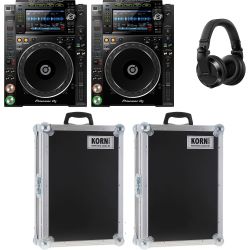 Pioneer CDJ-2000 NXS2 2er + Pioneer KH + Flightcases