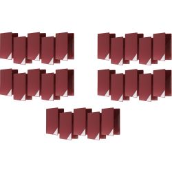 STAR 662-1-R Notenmappe A4 22 x 31 elegantes Kunstleder rot 25er Set