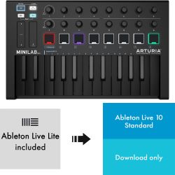 Arturia MiniLab MKII Black Edition + Ableton Live 10