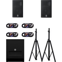 Yamaha DXR 12 Doppelpack + DXS 15 Subwoofer + Stativ SET