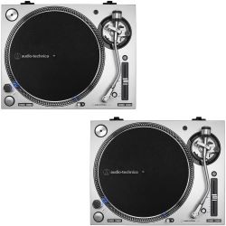 Audio Technica Plattenspieler AT-LP140XP silber Doppelpack