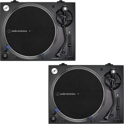 Audio Technica Plattenspieler AT-LP140XP schwarz Doppelpack