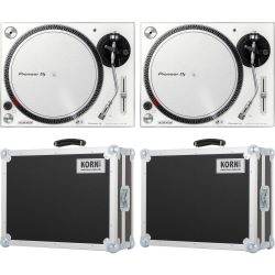 Pioneer DJ PLX-500 W Doppelpack + Cases