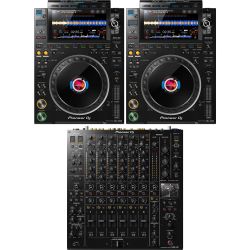 Pioneer DJ CDJ-3000 Doppelpack + DJM-V10 DJ-Set